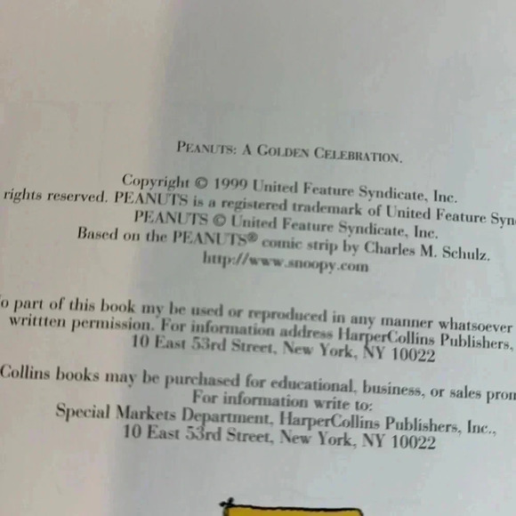 Peanuts:‎ A Golden Celebration -Hardcover-NEW - Picture 8 of 8